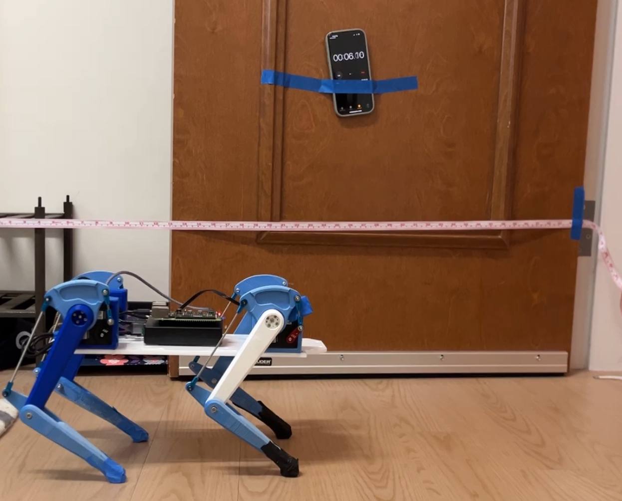 Quadruped robot in walking position